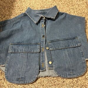 Denim Button-Up Vest